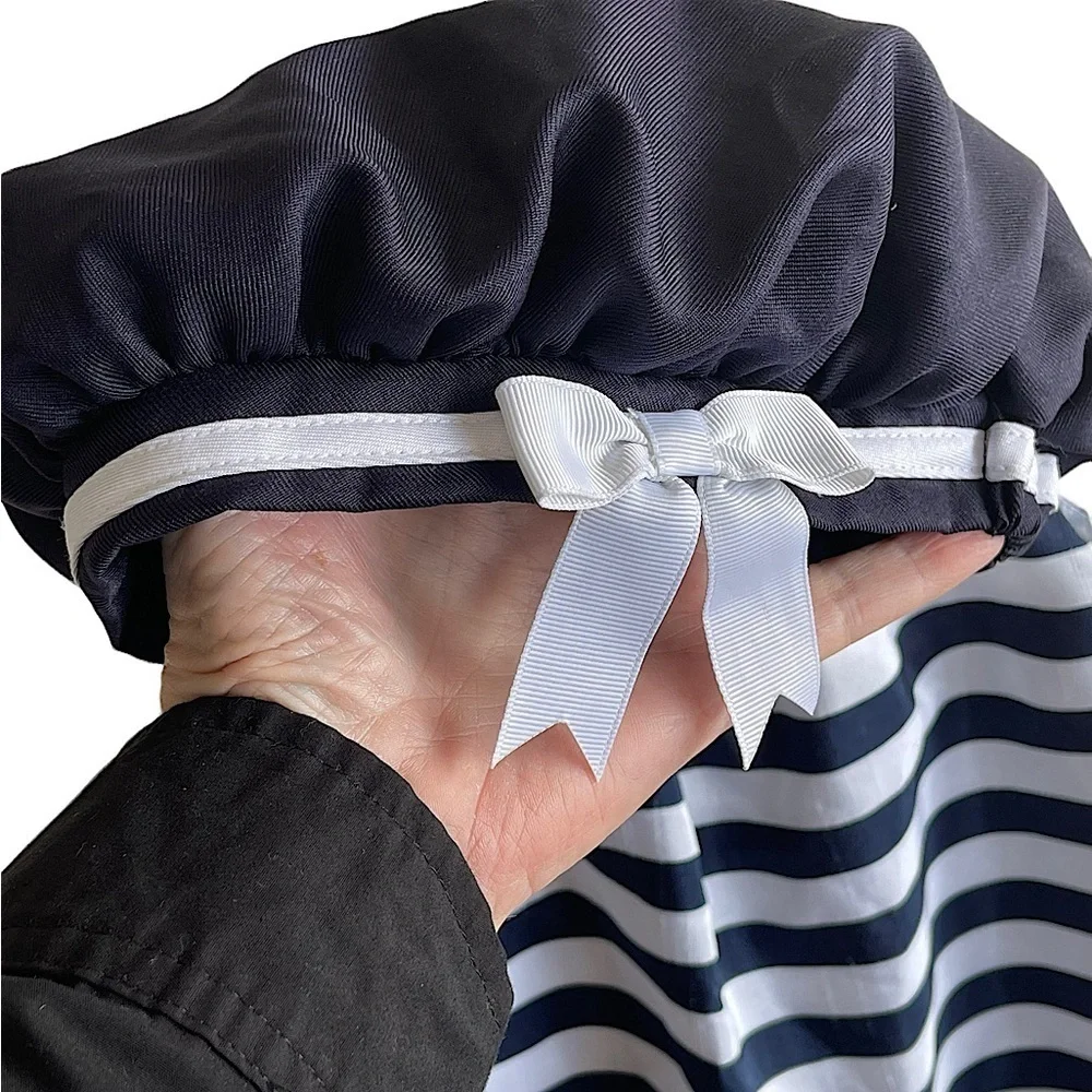 Gymboree Navy Blue & White Sleeveless Dress and Beret Sz 18-24 Months